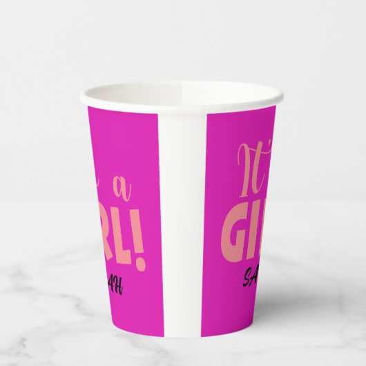 女の子サラだ 紙コップ (左)