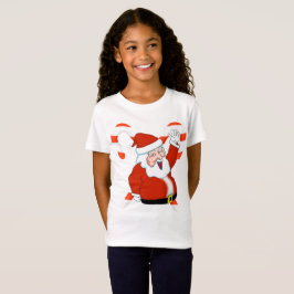 女の子サンタのホリデーTシャツ Tシャツ