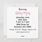 女の子シャワーエレファントと子猫 シーズンカード (裏面)