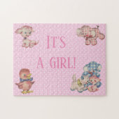 女の子ジェンダーが驚きのピンクを明かす ジグソーパズル (横)