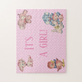 女の子ジェンダーが驚きのピンクを明かす ジグソーパズル (縦)