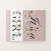 女の子ジェンダー発表ベビーシャワー ジグソーパズル (横)