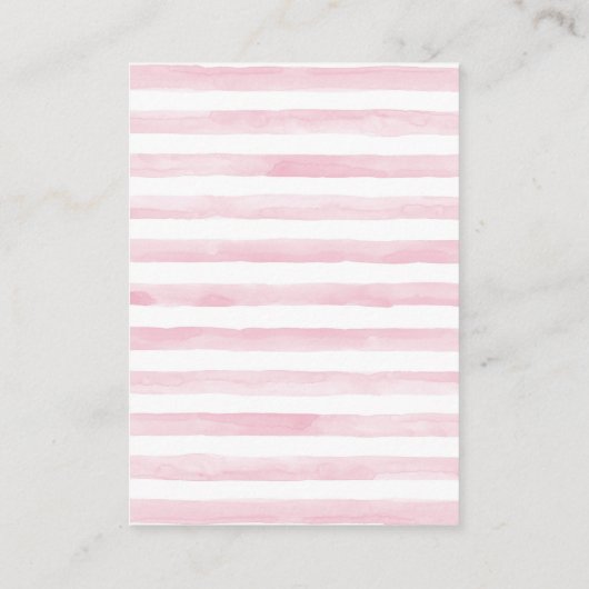 女の子ジャングル動物ベビーシャワーおむつラッフル エンクロージャーカード (裏面)