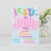 女の子ジャンプと遊誕生日パーティーの招待。 招待状 (スタンド正面)