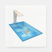 女の子スイミング スタンダードランチョンナプキン (正面)