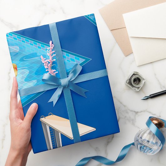 女の子スイミング ラッピングペーパー