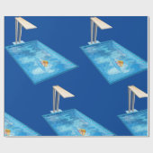 女の子スイミング ラッピングペーパー (フラット)