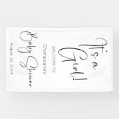 女の子スクリプトモダンの赤ちゃんシャワー 横断幕 (横)