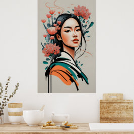 女の子スケッチ ポスター