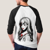 女の子スケッチ Tシャツ (裏面)