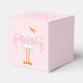 女の子ストーク赤ちゃんシャワーお願いボックス フェイバーボックス (裏面サイド)