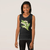 女の子スパゲティストラップタンク上部:渓谷のユリ Tシャツ (正面フル)