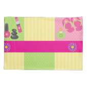 女の子スパバースデーパーティーゲストのお気に入り 枕カバー (裏面)