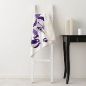 女の子スポーツルームのデコ紫色のバスケットボールのスター シェルパブランケット (インサイチュ)