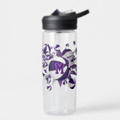 女の子スポーツ紫の白いバスケットボールの星 ウォーターボトル (左面)