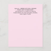 女の子ゾウの花ベビーシャワー性別を表示 チラシ (裏面)