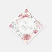 女の子ダスティバラフローラかわいい赤ちゃんシャワー スタンダードカクテルナプキン (角)
