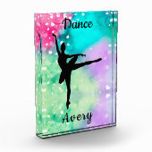 女の子ダンスウォーター色と浮きハート フォトブロック (左)