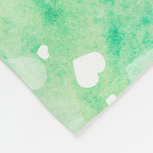 女の子ダンスウォーター色と浮きハート フリースブランケット (角)