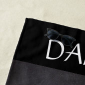 女の子ダンスシャルボードハートパーソナライズされた名 ビーチタオル (インサイチュ)