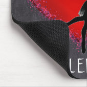 女の子ダンスシャルボードハートパーソナライズされた名 マウスパッド (コーナー)