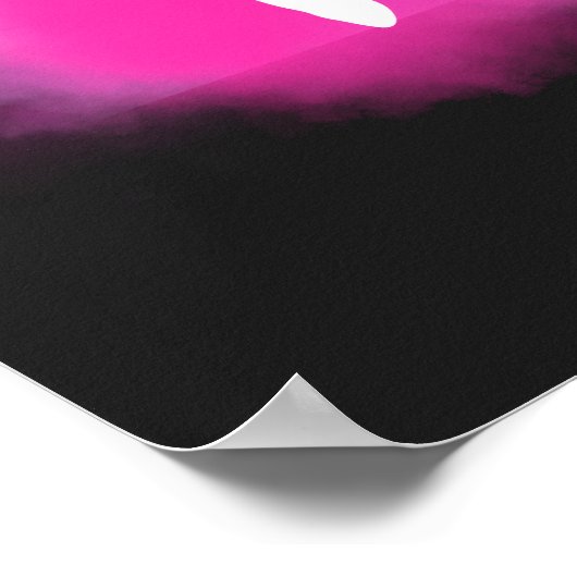 女の子ダンスリープピンクブルーカラー爆弾と名前 ポスター (角)