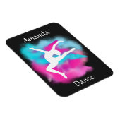 女の子ダンスリープピンクブルーカラー爆弾と名前 マグネット (右側)