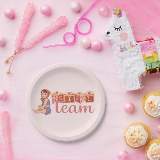 女の子チームのバビシャワー ペーパープレート (パーティー)