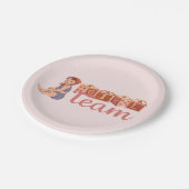 女の子チームのバビシャワー ペーパープレート (アングル)