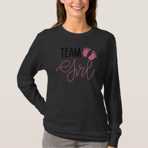 女の子チーム ベビーシャワー性別発表お知らせ Tシャツ