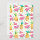 女の子ツインズツッティフルーティ2nd誕生日招待状 招待状 (裏面)