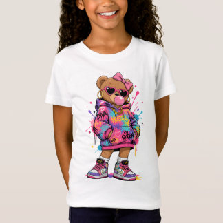 女の子テディベアシャツ | ディーバベアTシャツ Tシャツ