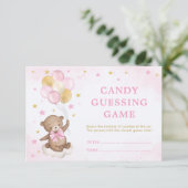 女の子テディベアバルーンキャンディ推測ゲームカード エンクロージャーカード (スタンド正面)