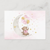 女の子テディベアバルーンキャンディ推測ゲームカード エンクロージャーカード (裏面)