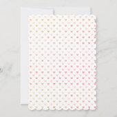 女の子テディ大切ベア赤ちゃんシャワー 招待状 (裏面)