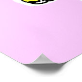 女の子テニスの選手の漫画とテニスのポスター ポスター (角)