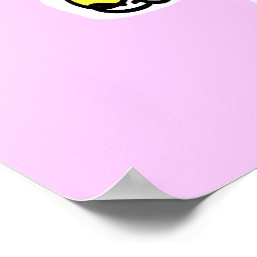 女の子テニスの選手の漫画とテニスのポスター ポスター (角)