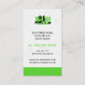 女の子ドッグウォーカー/ペットケア着座名刺 名刺 (裏面)