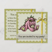 女の子ドラゴン 招待状 (正面/裏面)