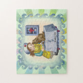 女の子ナースと犬 ジグソーパズル (縦)