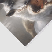 女の子ハギングホワイトホース切り離し 薄葉紙 (詳細)