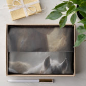 女の子ハギングホワイトホース切り離し 薄葉紙 (ギフト)