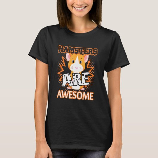 女の子ハムスターの齧歯動物素晴らしは Tシャツ (正面)