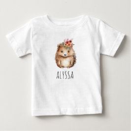 女の子ハリネズミ オーダーメイド ベビーTシャツ