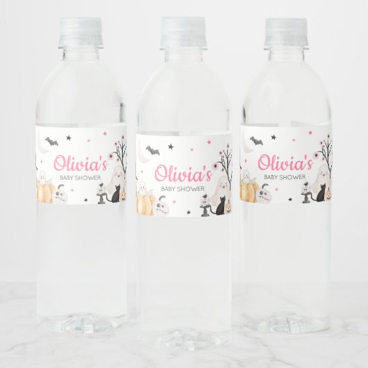 女の子ハロウィーンリトルブベビーシャワー ペットボトルラベル (ボトル)