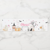 女の子ハロウィーンリトルブベビーシャワー ペットボトルラベル (シングルラベル)