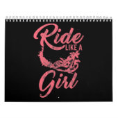 女の子バイクの贈り物のようにおもしろい乗る カレンダー (カバー)