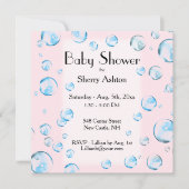 女の子バブルベビーシャワー招待状 招待状 (正面)