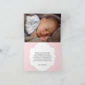 女の子バプティスマの詩写真付き感謝状 サンキューカード (内部)