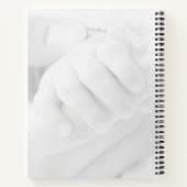 女の子バプテスマベビーおめでとうパーソナライズされた ノートブック (裏面)